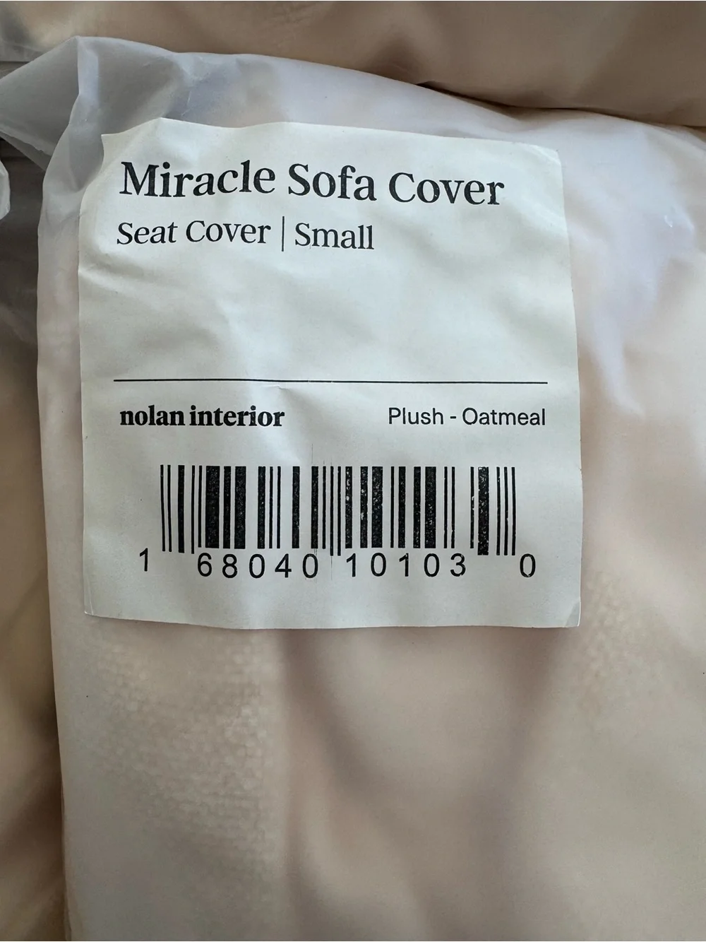 Nolan Interior Set of 6 Miracle Plush Chenille Sofa Seat Covers — Small, Oatmeal